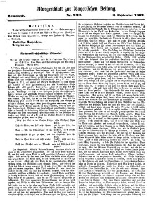 Bayerische Zeitung. Mittag-Ausgabe (Süddeutsche Presse) Samstag 6. September 1862