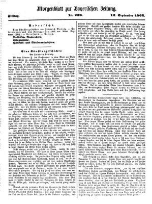 Bayerische Zeitung. Mittag-Ausgabe (Süddeutsche Presse) Freitag 12. September 1862