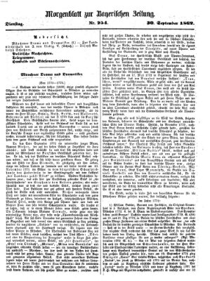 Bayerische Zeitung. Mittag-Ausgabe (Süddeutsche Presse) Dienstag 30. September 1862