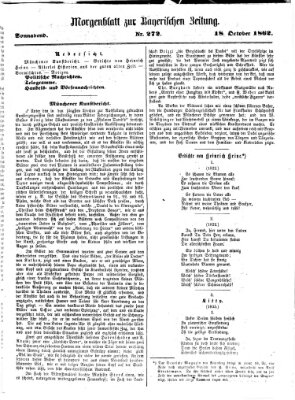 Bayerische Zeitung. Mittag-Ausgabe (Süddeutsche Presse) Samstag 18. Oktober 1862