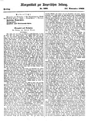 Bayerische Zeitung. Mittag-Ausgabe (Süddeutsche Presse) Freitag 14. November 1862