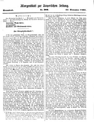 Bayerische Zeitung. Mittag-Ausgabe (Süddeutsche Presse) Samstag 15. November 1862