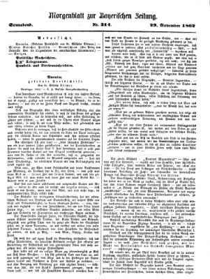 Bayerische Zeitung. Mittag-Ausgabe (Süddeutsche Presse) Samstag 29. November 1862