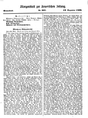 Bayerische Zeitung. Mittag-Ausgabe (Süddeutsche Presse) Samstag 13. Dezember 1862