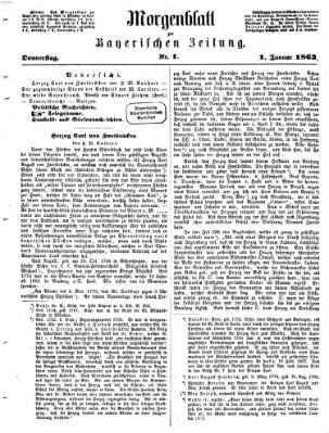 Bayerische Zeitung. Mittag-Ausgabe (Süddeutsche Presse) Donnerstag 1. Januar 1863