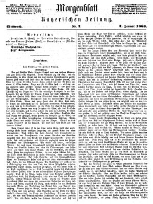 Bayerische Zeitung. Mittag-Ausgabe (Süddeutsche Presse) Mittwoch 7. Januar 1863