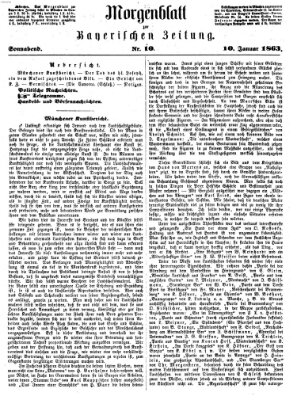 Bayerische Zeitung. Mittag-Ausgabe (Süddeutsche Presse) Samstag 10. Januar 1863