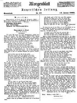 Bayerische Zeitung. Mittag-Ausgabe (Süddeutsche Presse) Samstag 17. Januar 1863