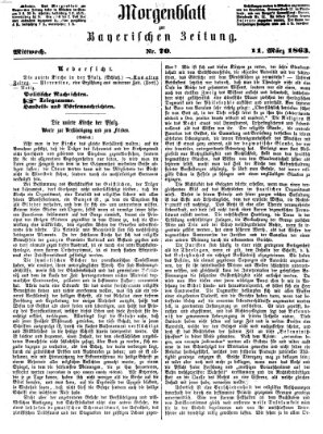 Bayerische Zeitung. Mittag-Ausgabe (Süddeutsche Presse) Mittwoch 11. März 1863