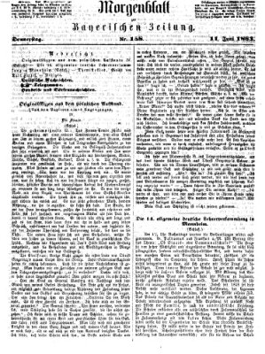 Bayerische Zeitung. Mittag-Ausgabe (Süddeutsche Presse) Donnerstag 11. Juni 1863