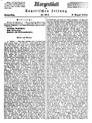 Bayerische Zeitung. Mittag-Ausgabe (Süddeutsche Presse) Donnerstag 6. August 1863