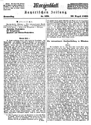 Bayerische Zeitung. Mittag-Ausgabe (Süddeutsche Presse) Donnerstag 20. August 1863