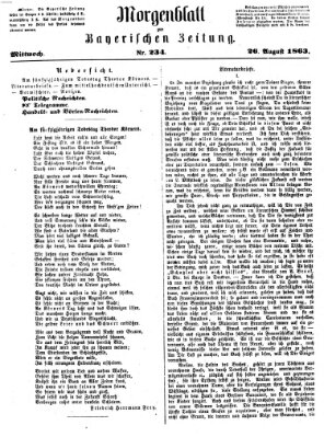 Bayerische Zeitung. Mittag-Ausgabe (Süddeutsche Presse) Mittwoch 26. August 1863