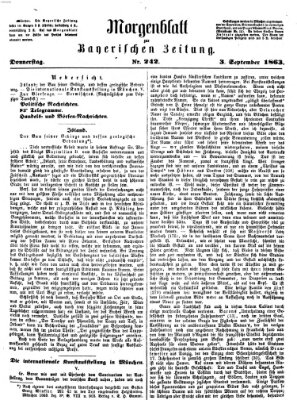 Bayerische Zeitung. Mittag-Ausgabe (Süddeutsche Presse) Donnerstag 3. September 1863