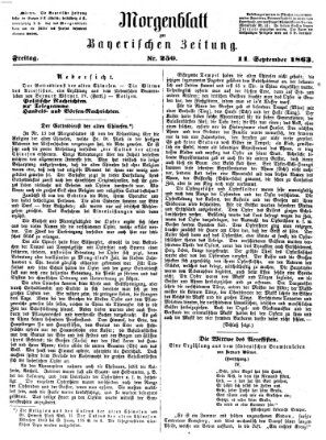 Bayerische Zeitung. Mittag-Ausgabe (Süddeutsche Presse) Freitag 11. September 1863