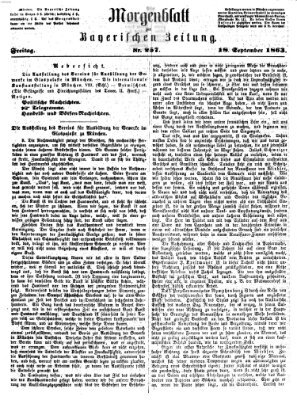 Bayerische Zeitung. Mittag-Ausgabe (Süddeutsche Presse) Freitag 18. September 1863