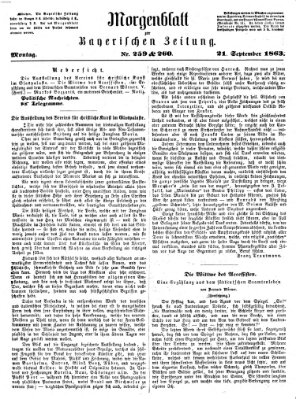 Bayerische Zeitung. Mittag-Ausgabe (Süddeutsche Presse) Montag 21. September 1863