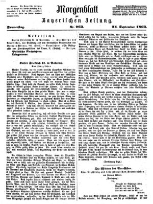 Bayerische Zeitung. Mittag-Ausgabe (Süddeutsche Presse) Donnerstag 24. September 1863