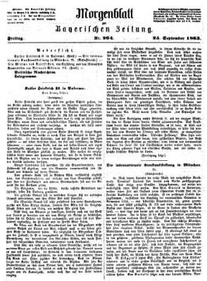 Bayerische Zeitung. Mittag-Ausgabe (Süddeutsche Presse) Freitag 25. September 1863