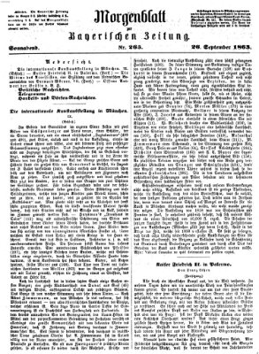 Bayerische Zeitung. Mittag-Ausgabe (Süddeutsche Presse) Samstag 26. September 1863