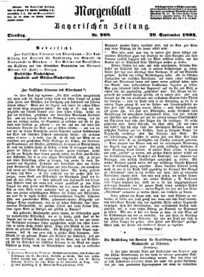 Bayerische Zeitung. Mittag-Ausgabe (Süddeutsche Presse) Dienstag 29. September 1863