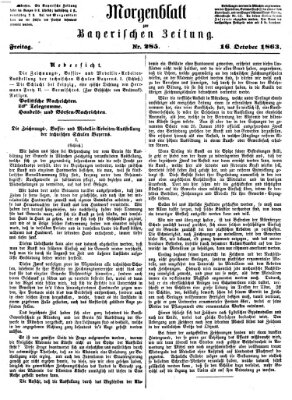 Bayerische Zeitung. Mittag-Ausgabe (Süddeutsche Presse) Freitag 16. Oktober 1863