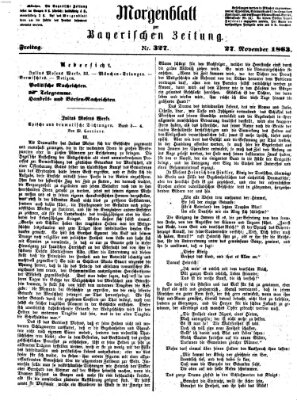 Bayerische Zeitung. Mittag-Ausgabe (Süddeutsche Presse) Freitag 27. November 1863