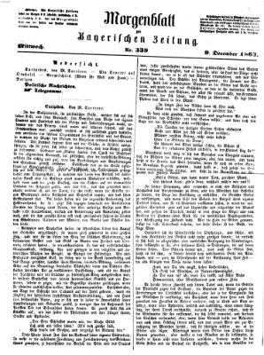 Bayerische Zeitung. Mittag-Ausgabe (Süddeutsche Presse) Mittwoch 9. Dezember 1863