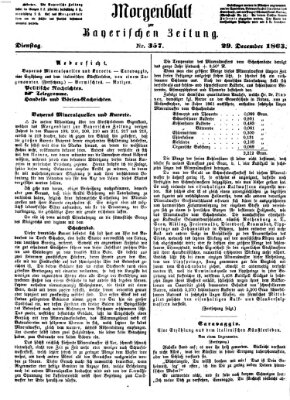 Bayerische Zeitung. Mittag-Ausgabe (Süddeutsche Presse) Dienstag 29. Dezember 1863