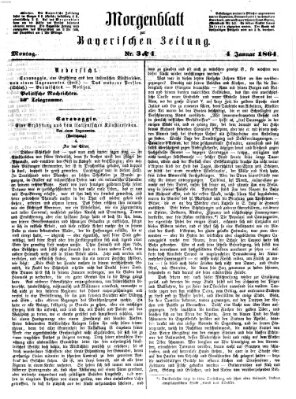 Bayerische Zeitung. Mittag-Ausgabe (Süddeutsche Presse) Montag 4. Januar 1864