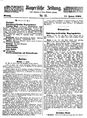 Bayerische Zeitung. Mittag-Ausgabe (Süddeutsche Presse) Montag 11. Januar 1864