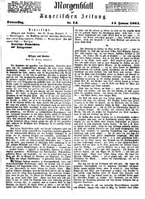 Bayerische Zeitung. Mittag-Ausgabe (Süddeutsche Presse) Donnerstag 14. Januar 1864