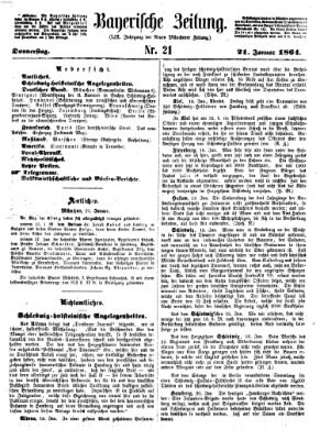 Bayerische Zeitung. Mittag-Ausgabe (Süddeutsche Presse) Donnerstag 21. Januar 1864