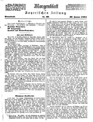 Bayerische Zeitung. Mittag-Ausgabe (Süddeutsche Presse) Samstag 30. Januar 1864