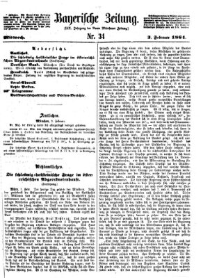 Bayerische Zeitung. Mittag-Ausgabe (Süddeutsche Presse) Mittwoch 3. Februar 1864