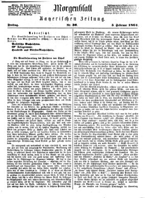 Bayerische Zeitung. Mittag-Ausgabe (Süddeutsche Presse) Freitag 5. Februar 1864