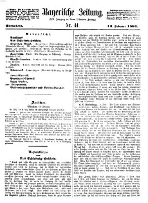 Bayerische Zeitung. Mittag-Ausgabe (Süddeutsche Presse) Samstag 13. Februar 1864