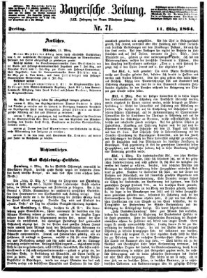 Bayerische Zeitung. Mittag-Ausgabe (Süddeutsche Presse) Freitag 11. März 1864