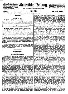 Bayerische Zeitung. Mittag-Ausgabe (Süddeutsche Presse) Dienstag 26. Juli 1864