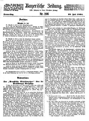 Bayerische Zeitung. Mittag-Ausgabe (Süddeutsche Presse) Donnerstag 28. Juli 1864