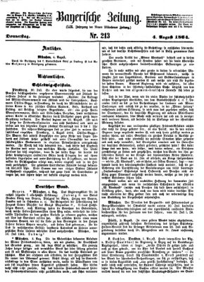 Bayerische Zeitung. Mittag-Ausgabe (Süddeutsche Presse) Donnerstag 4. August 1864