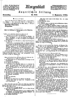 Bayerische Zeitung. Mittag-Ausgabe (Süddeutsche Presse) Donnerstag 1. September 1864