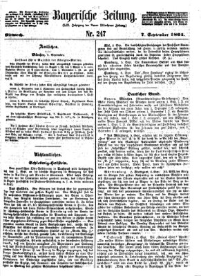 Bayerische Zeitung. Mittag-Ausgabe (Süddeutsche Presse) Mittwoch 7. September 1864