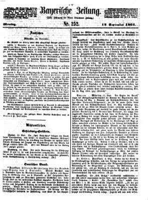 Bayerische Zeitung. Mittag-Ausgabe (Süddeutsche Presse) Montag 12. September 1864