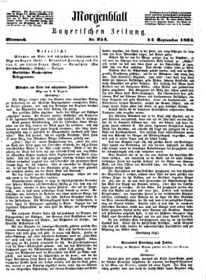 Bayerische Zeitung. Mittag-Ausgabe (Süddeutsche Presse) Mittwoch 14. September 1864