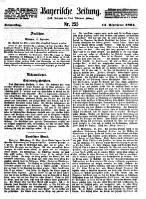 Bayerische Zeitung. Mittag-Ausgabe (Süddeutsche Presse) Donnerstag 15. September 1864