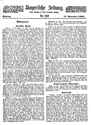 Bayerische Zeitung. Mittag-Ausgabe (Süddeutsche Presse) Sonntag 18. September 1864