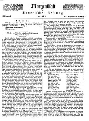 Bayerische Zeitung. Mittag-Ausgabe (Süddeutsche Presse) Mittwoch 21. September 1864
