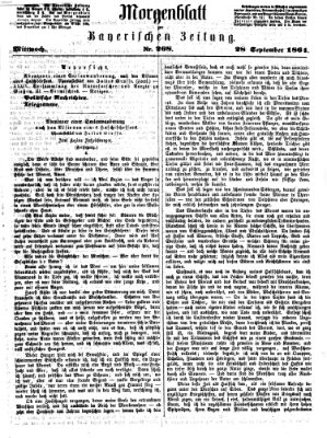 Bayerische Zeitung. Mittag-Ausgabe (Süddeutsche Presse) Mittwoch 28. September 1864