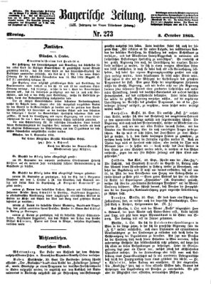 Bayerische Zeitung. Mittag-Ausgabe (Süddeutsche Presse) Montag 3. Oktober 1864